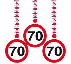 Folat Decorative spiral Traffic sign 70 years Folat Decorative spiral Traffic sign 70 years