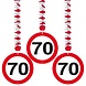 Decoratie spiraal Verkeersbord 70 jaar Decoratie spiraal Verkeersbord 70 jaar