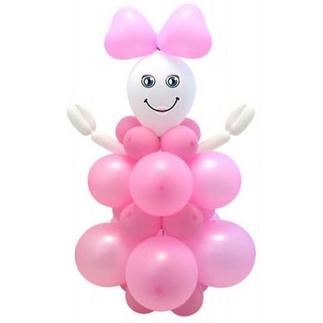 Baby-Mädchen-Ballonset zum Selbermachen