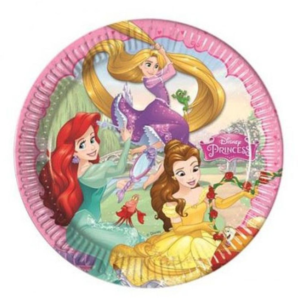 Procos Party Disney Prinzessinnen-Teller „Träumerei“, 23 cm | 8 Stück