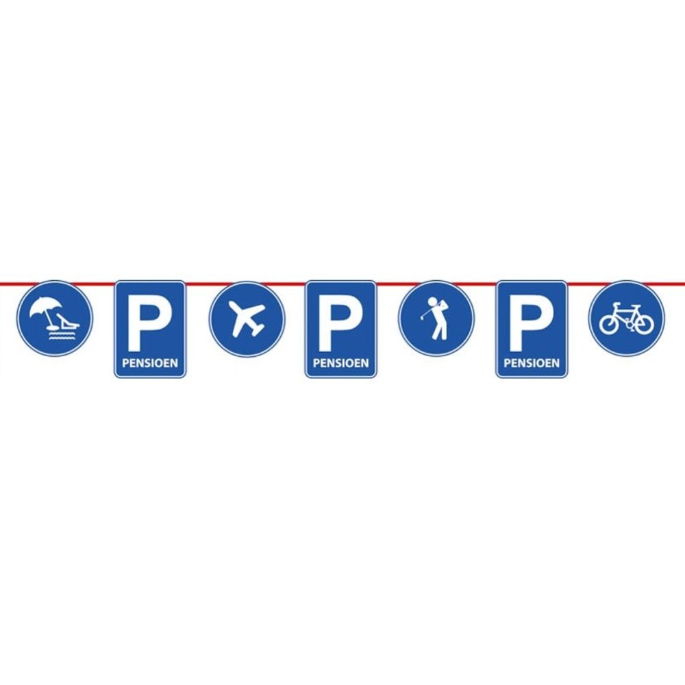 Folat Retirement Parking Sign Flag Line 10mtr | per piece