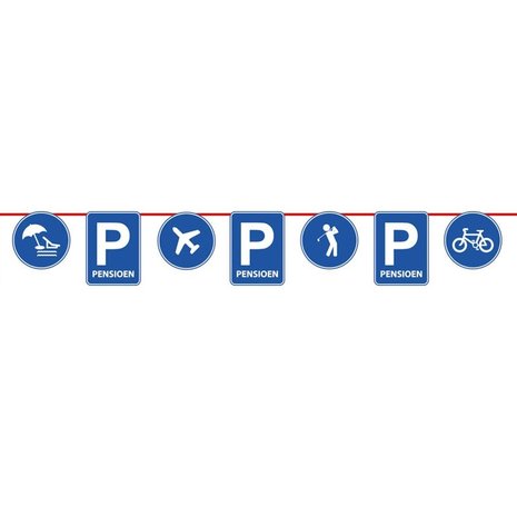 Folat Retirement Parking Sign Flag Line 10mtr | per piece