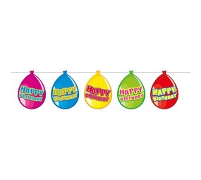 Folat Happy Birthday Balloon Bunting | 10 meters
