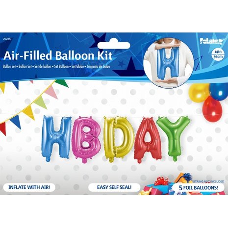 Ballon folie set HAPPY BIRTHDAY Ballon folie set HAPPY BIRTHDAY