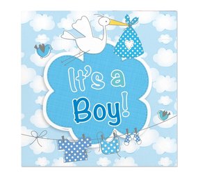 Folat It's a Boy! Servetten 25x25 | 20 stuks Folat It's a Boy! Servetten 25x25 | 20 stuks