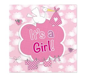 Servet It's a Girl! | 20 stuks