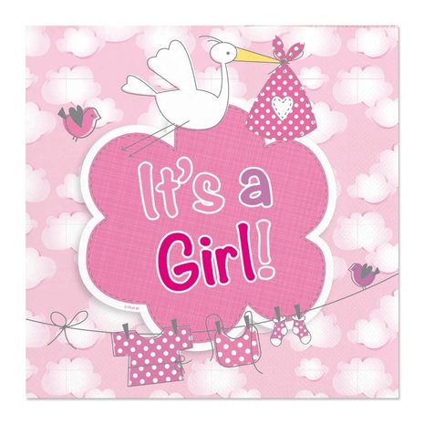 Servet It's a Girl! |20 stuks Servet It's a Girl! |20 stuks