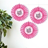 Folat Waaier It's a Girl! 23cm | set van 3 stuks Folat Waaier It's a Girl! 23cm | set van 3 stuks