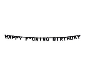 Buchstabengirlande: Alles Gute zum verdammten Geburtstag