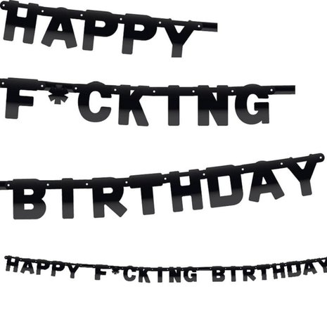 Guirlande de lettres Joyeux putain d'anniversaire