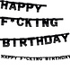 Guirlande de lettres Joyeux putain d'anniversaire