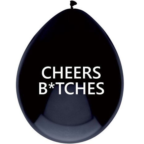 Haza - Witbaard „Cheers Bitches“-Luftballons, 30 cm | 6 Stück