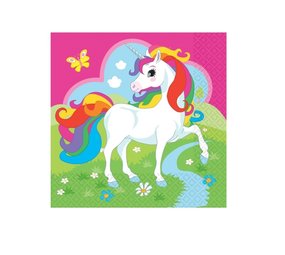 Riethmüller Eenhoorn Regenboog Servetten 33x33cm | 20 stuks Riethmüller Eenhoorn Regenboog Servetten 33x33cm | 20 stuks