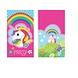 Amscan Einhorn-Regenbogen-Einladungskarte 8x14cm | 8 Stück
