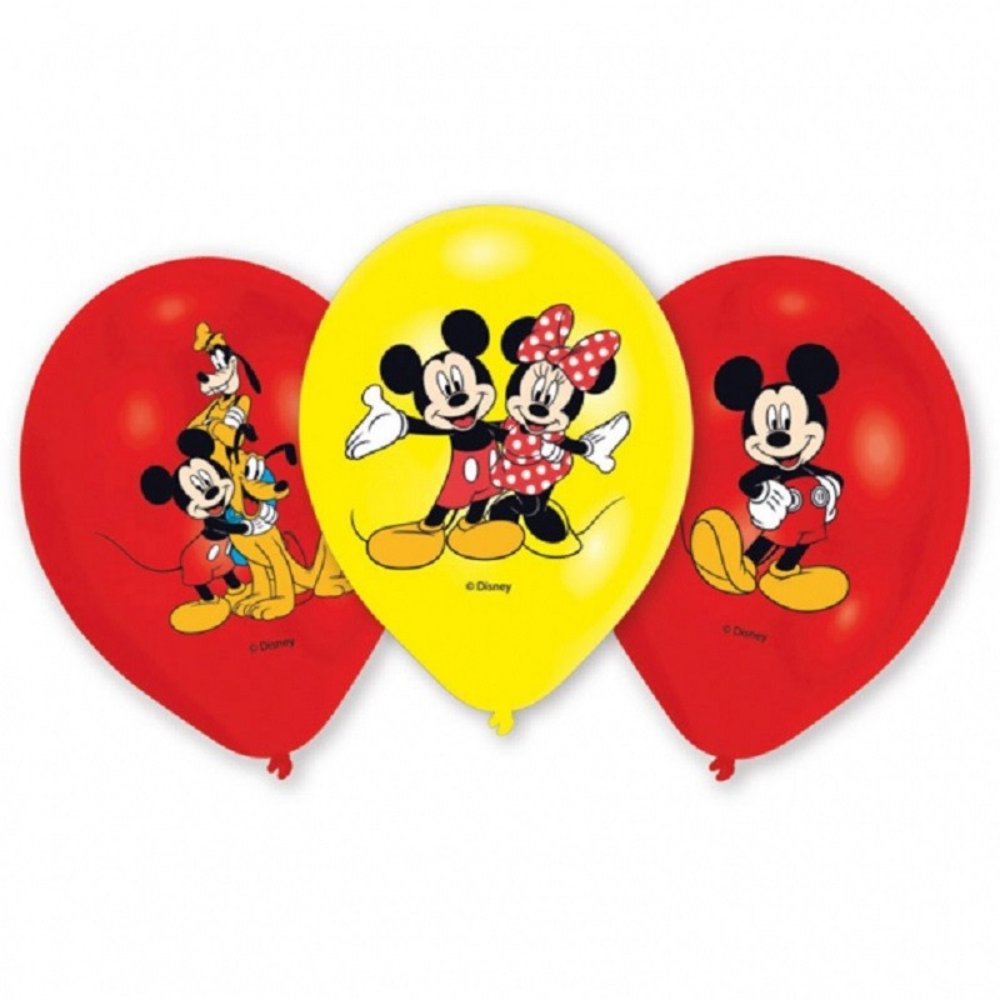 Riethmüller Ballonnen Mickey Mouse 28cm | 6 stuks Riethmüller Ballonnen Mickey Mouse 28cm | 6 stuks