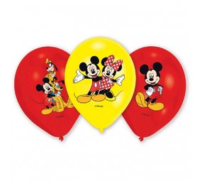 Riethmüller Ballonnen Mickey Mouse 28cm | 6 stuks Riethmüller Ballonnen Mickey Mouse 28cm | 6 stuks