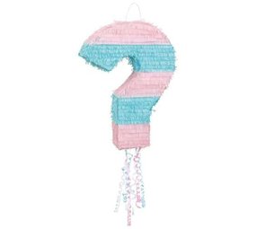 Unique Party Piñata point d'interrogation pour révélation du sexe 52 cm | à l'unité