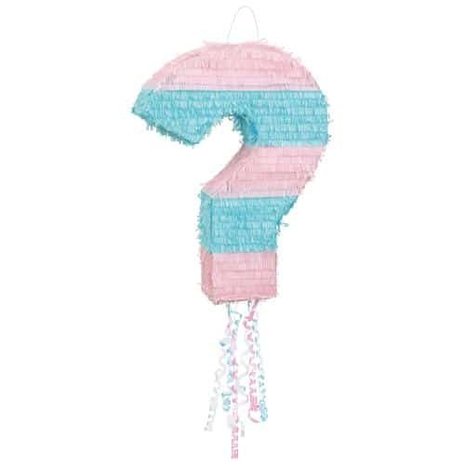 Unique Party Piñata point d'interrogation pour révélation du sexe 52 cm | à l'unité