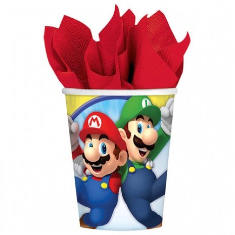Amscan Gobelets Super Mario 250 ml | 8 pièces
