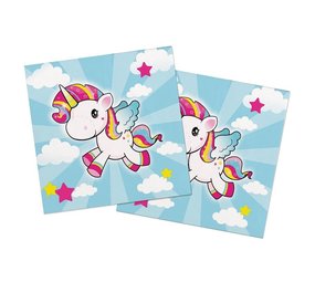 Folat Unicorn Kids Servetten 33x33cm | 20 stuks Folat Unicorn Kids Servetten 33x33cm | 20 stuks