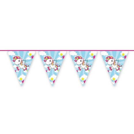 Folat Unicorn Vlaggenlijn Slinger Kids 10mtr | per stuk Folat Unicorn Vlaggenlijn Slinger Kids 10mtr | per stuk