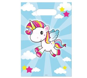 Folat Einhorn-Partytüten für Kinder, 29 x 18 cm | 8 Stück