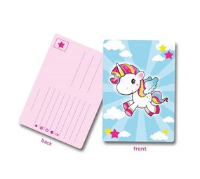 Folat Einhorn-Kindereinladungen 10x15cm | 8 Stück