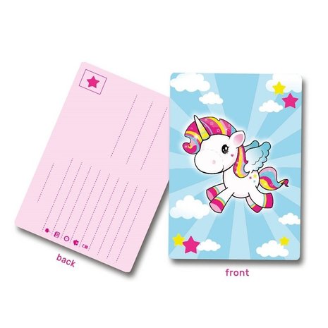 Folat Invitations Licorne pour enfants 10x15cm | 8 pièces