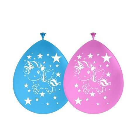 Folat Einhorn-Kinderballons 30 cm | 8 Stück