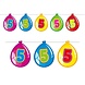 Folat Guirlande de fanions en forme de ballons 5 ans | 10 mètres