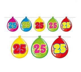 Folat Balloon-shaped bunting garland 25 years | 10 meters Folat Balloon-shaped bunting garland 25 years | 10 meters