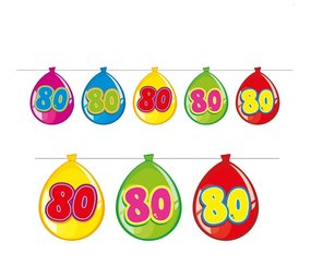 Folat Guirlande de ballons 80 ans | 10 mètres