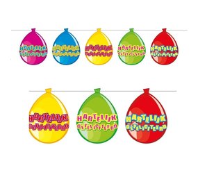 Folat Vlaggenlijn Ballonvorm Hartelijk gefelicteerd | 10 meter