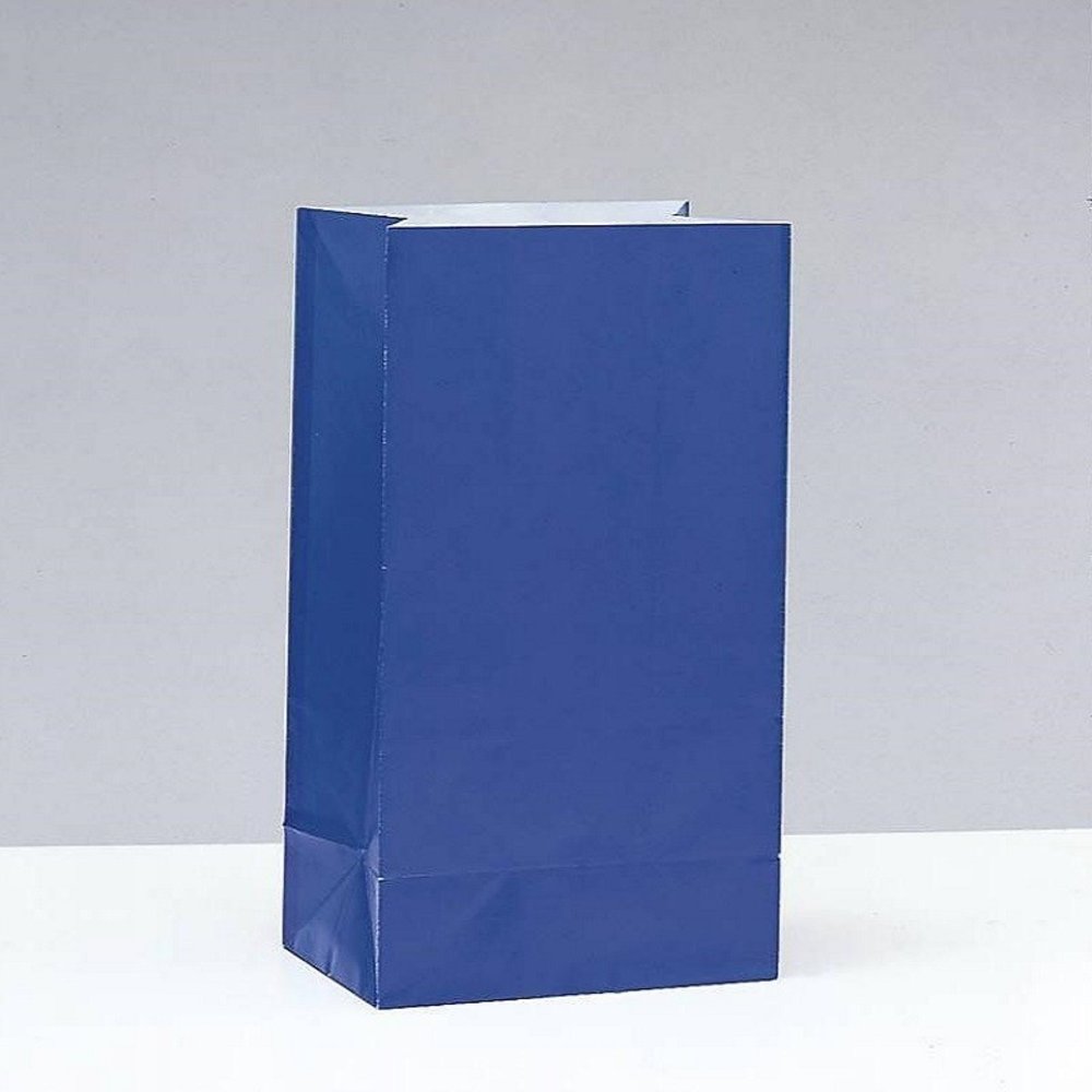 Unique Party Partytüten Blau 25,4 x 12,7 x 6 cm | 12 Stück