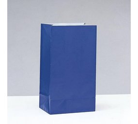 Unique Party Partytüten Blau 25,4 x 12,7 x 6 cm | 12 Stück