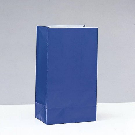 Unique Party Uitdeelzakjes Blauw 25.4x12.7x6cm | 12 stuks Unique Party Uitdeelzakjes Blauw 25.4x12.7x6cm | 12 stuks