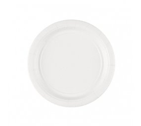 Unique Party Assiettes blanches 18 cm | 8 pièces