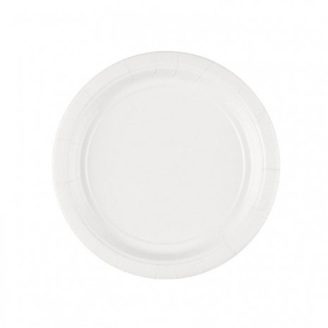 Unique Party Witte Borden 18cm | 8 stuks Unique Party Witte Borden 18cm | 8 stuks
