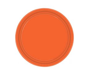 Unique Party Orange Plates 18cm | 8 pieces