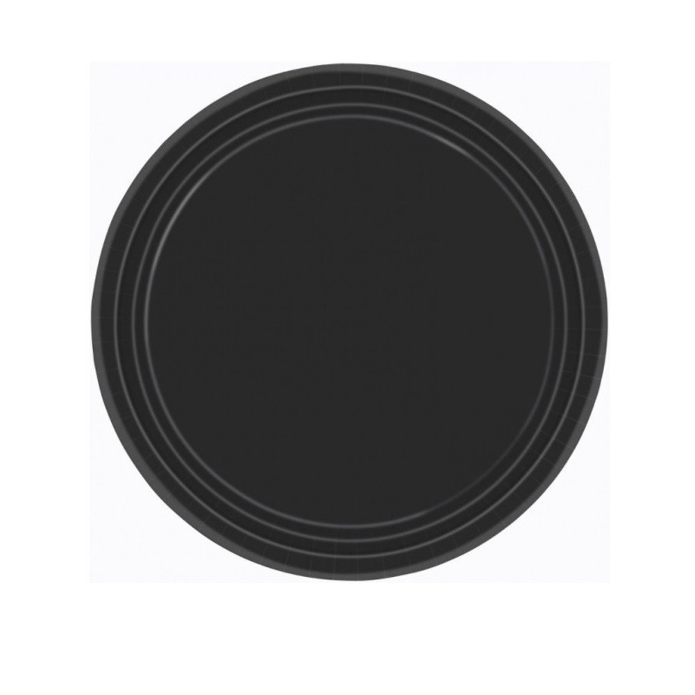 Unique Party Black Plates 18cm | 8 pieces Unique Party Black Plates 18cm | 8 pieces