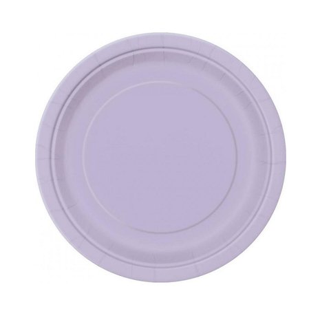 Unique Party Assiettes violettes 18 cm | 20 pièces