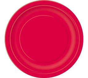 Unique Party Red Plates 23cm | 16 pieces