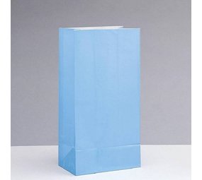 Unique Party Sachets cadeaux bleu clair 25,4 x 12,7 x 6 cm | 12 pièces
