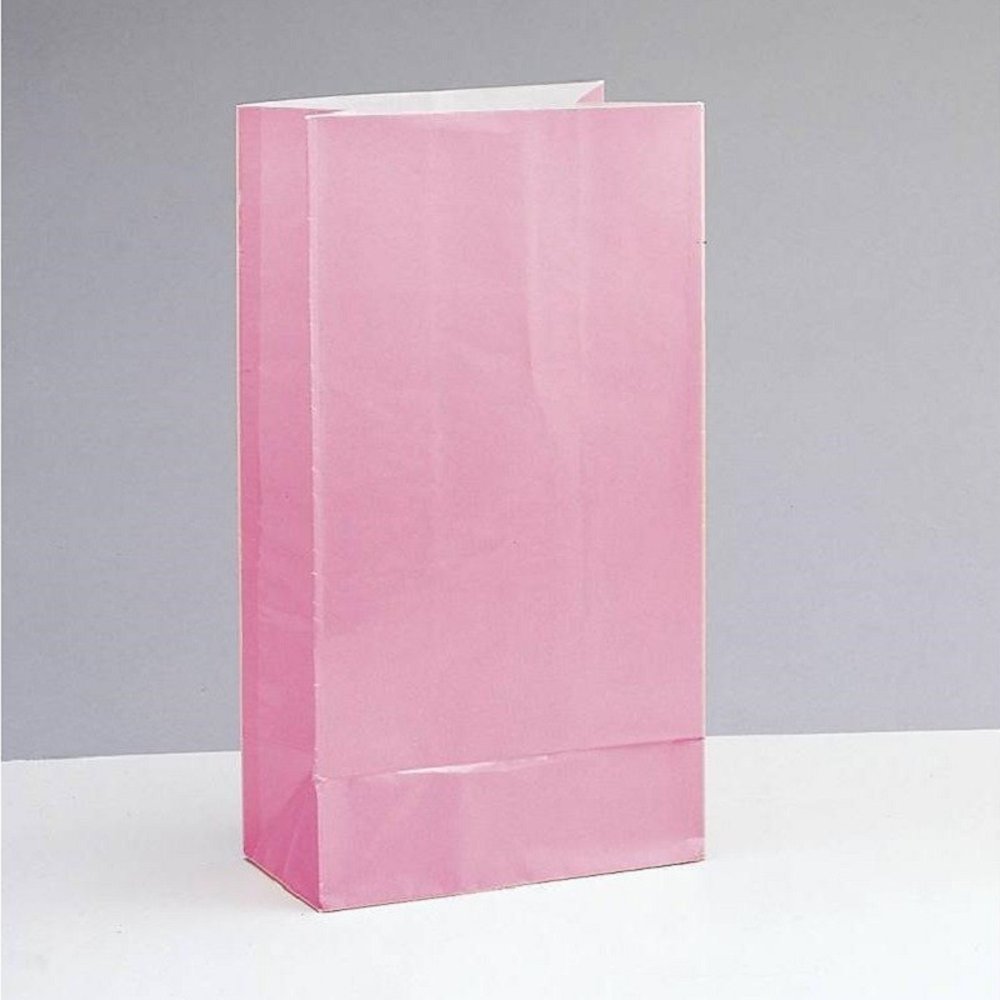 Unique Party Sachets cadeaux rose clair 25,4 x 12,7 x 6 cm | 12 pièces