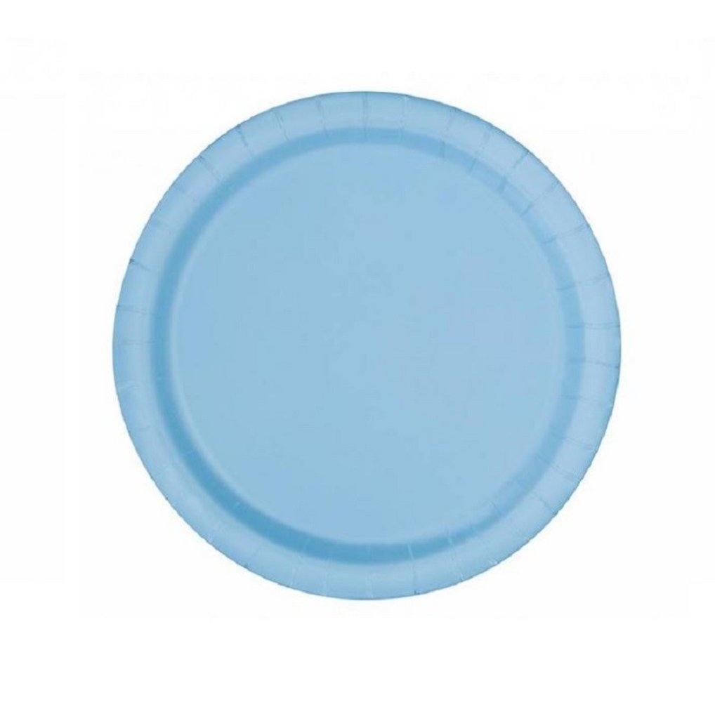 Unique Party Light Blue Plates 23cm | 16 pieces