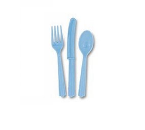 Unique Party Light Blue Cutlery Set 18-piece