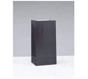 Unique Party Sachets cadeaux noirs 25,4 x 12,7 x 6 cm | Lot de 12