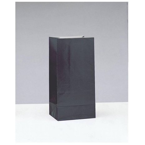 Unique Party Party Bags Black 25.4x12.7x6cm | 12 pieces
