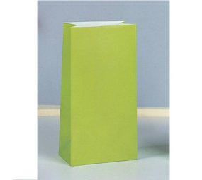 Unique Party Uitdeelzakjes Lime Groen 25.4x12.7x6cm | 12 stuks Unique Party Uitdeelzakjes Lime Groen 25.4x12.7x6cm | 12 stuks