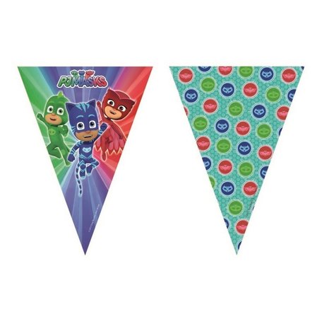 Procos Party Vlaggen slinger PJ Maskers 2 meter plastic Procos Party Vlaggen slinger PJ Maskers 2 meter plastic